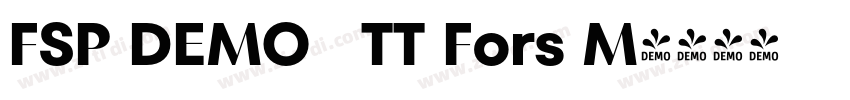 FSP DEMO   TT Fors M字体转换